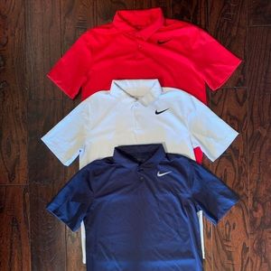 Boys Nike Golf Dry Fit Polo Shirts